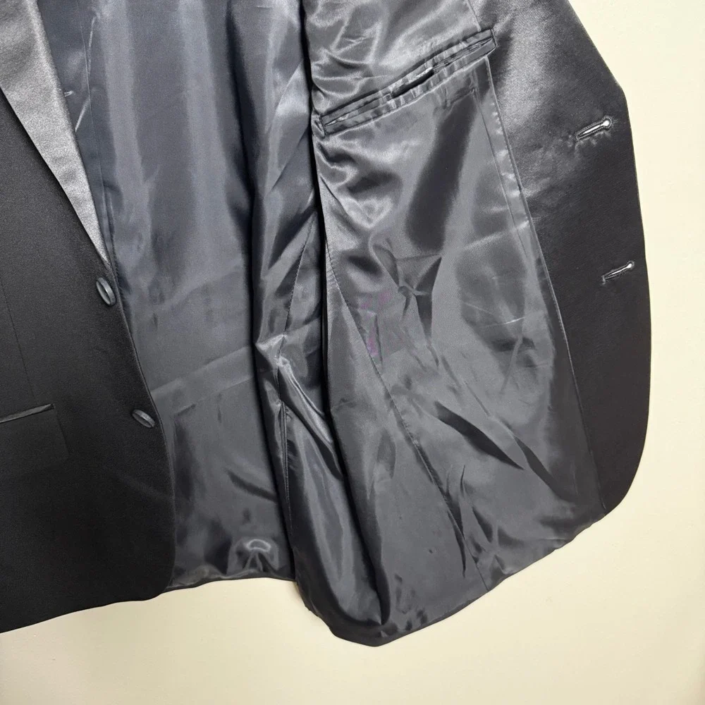 Haggar NEW Mens Premium Tuxedo Jacket 40 Regular Black Tailored Fit Event Formal